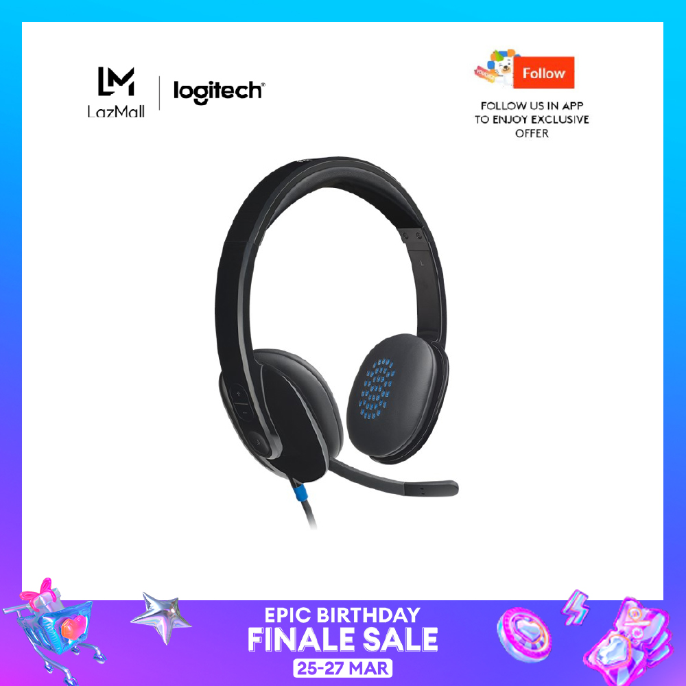 Logitech H540 High Performance USB Headset with Premium Ear Pad and Inline Audio Control
