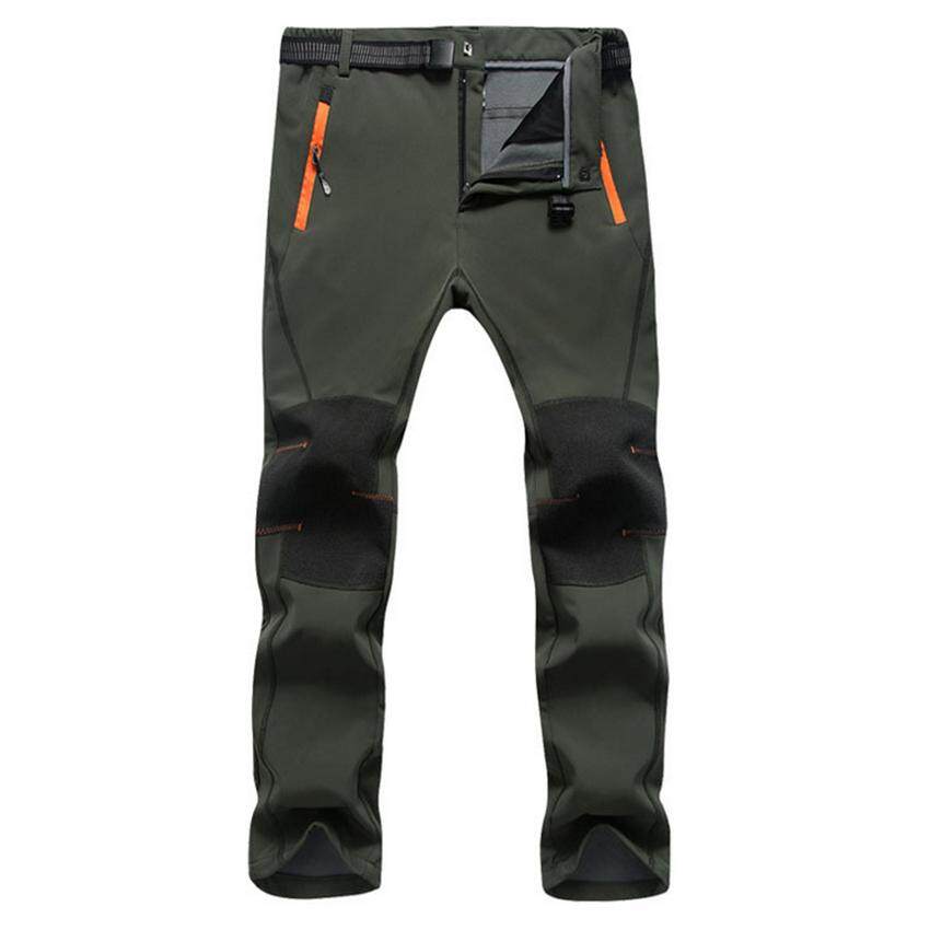 Men Winter Thick Thermal Outdoor Water Repellent Pants for Hiking Camping Cycling Skiing