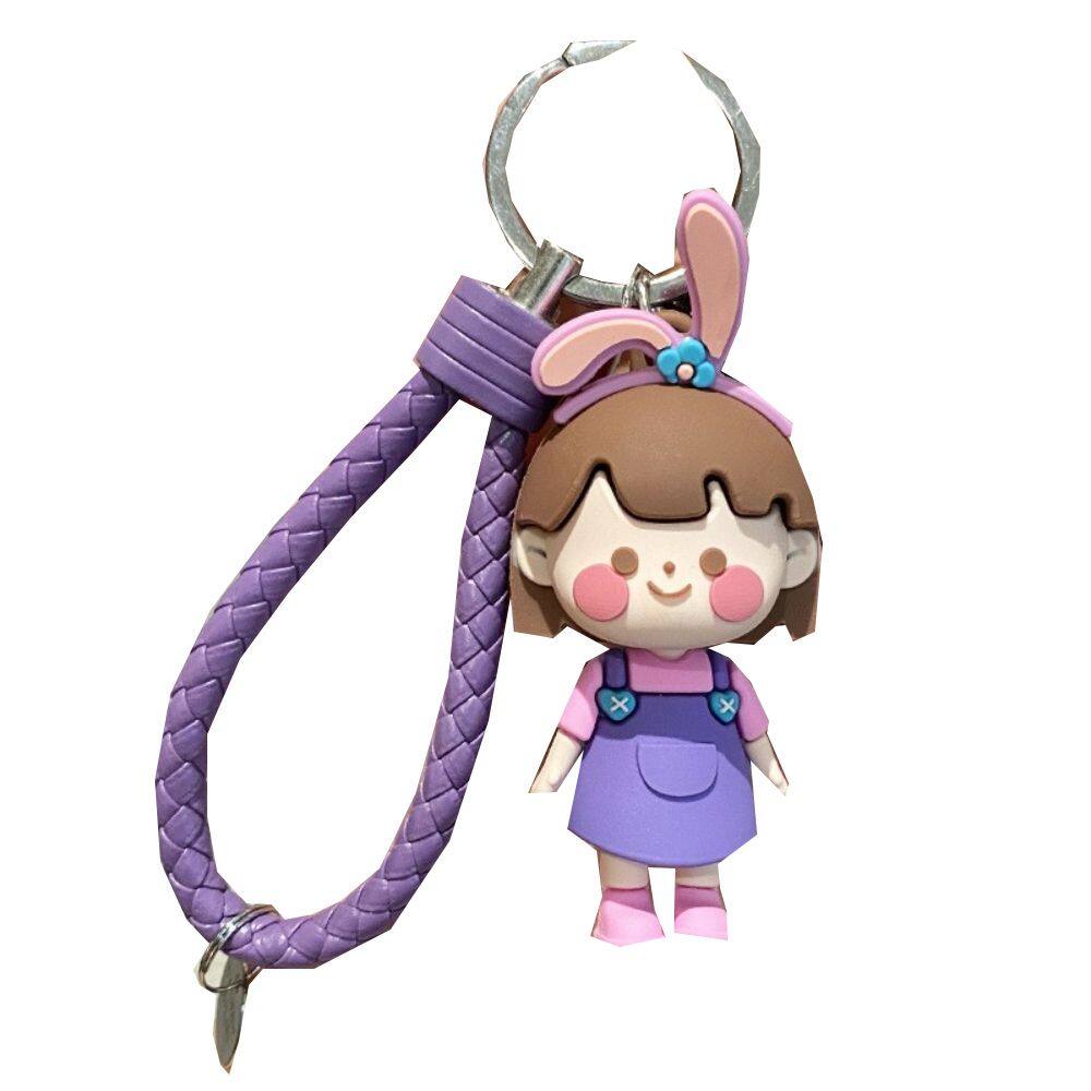 ZHONG Creative Boys Girls Exquisite Gifts Key Accessories Doll Key Holder Backpack Pendant Bag Ornaments Couple Keychain Wristlet Keychain