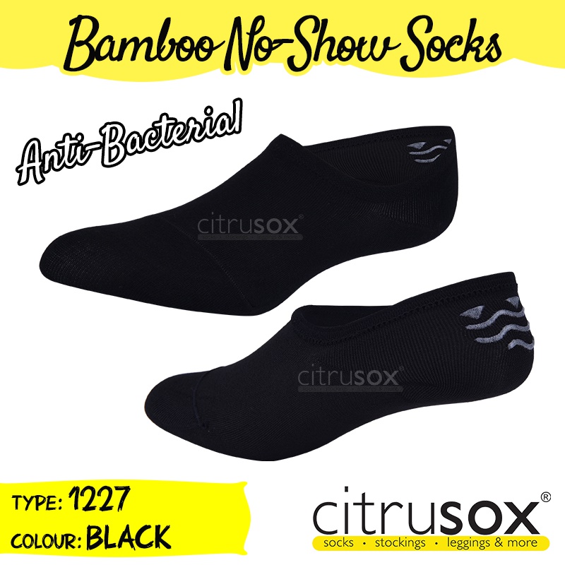 CITRUSOX [3 Pairs] Bamboo No-Show Socks with Non-Slip Inner Heel (22-26cm, EU 37-41) #1227 #sneakers #hidden #invisible