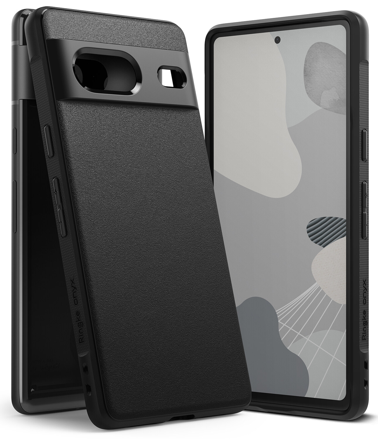 Ringke Onyx Compatible with Google Pixel 7 Case, Shockproof Rugged Heavy Duty Textured Flexible TPU Cover with Wrist Strap