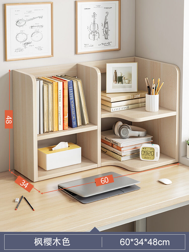 Simple Desk Bookshelf Student Dormitory Desktop Storage Rack Desk Multi-Layer Storage Rack Desk Corner Small Bookcase