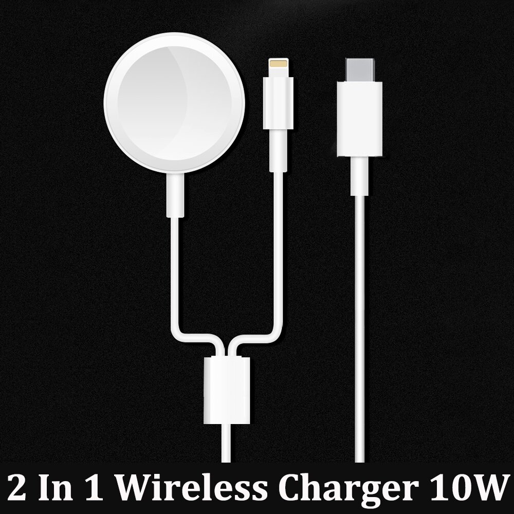 2 in 1 Magnetic Wireless Charger for iWatch Ultra Series 8 7 SE 6 5 4 3 2 1 USB Changing Cable for iPhone 14 13 11 12 XS Max XR 7 8 Plus