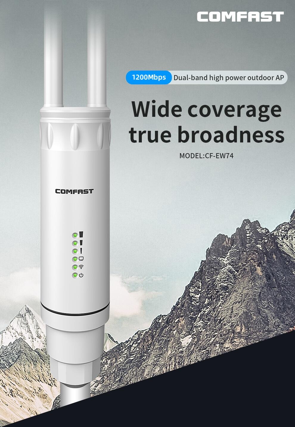 1200Mbps Dual Band Gigabit 5G Outdoor accece point AP 2X5dBi    Antenna WiFi Cover Base Station Router WiFi Signal Hotspot AP