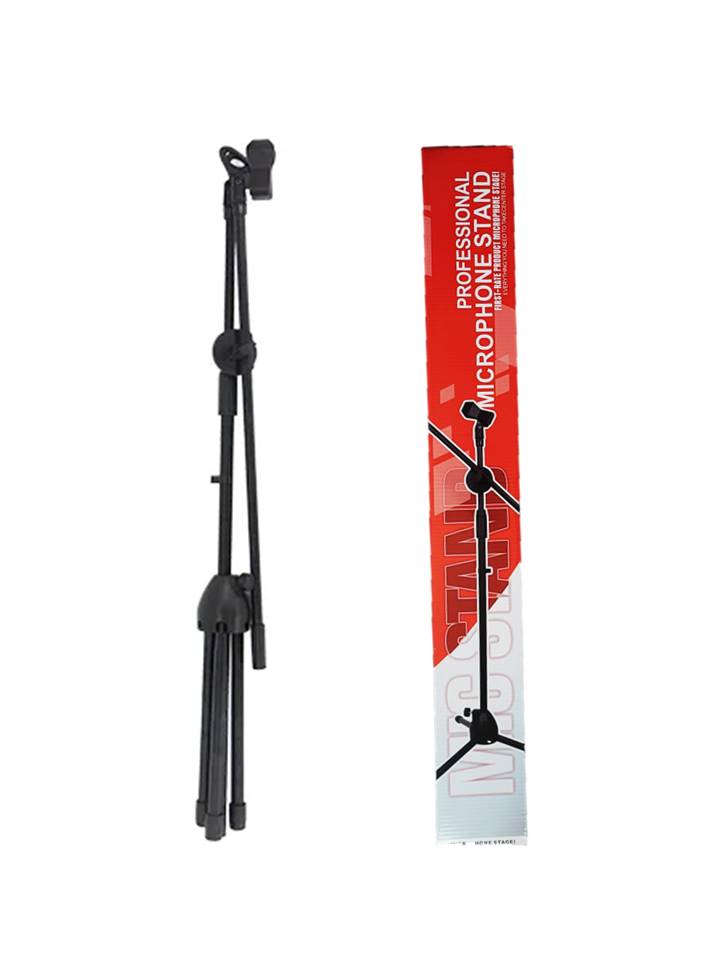 M-200 Professional Adjustable Double 2 in 1 Microphone Tripod Mic Stand With Dual Mic Clip