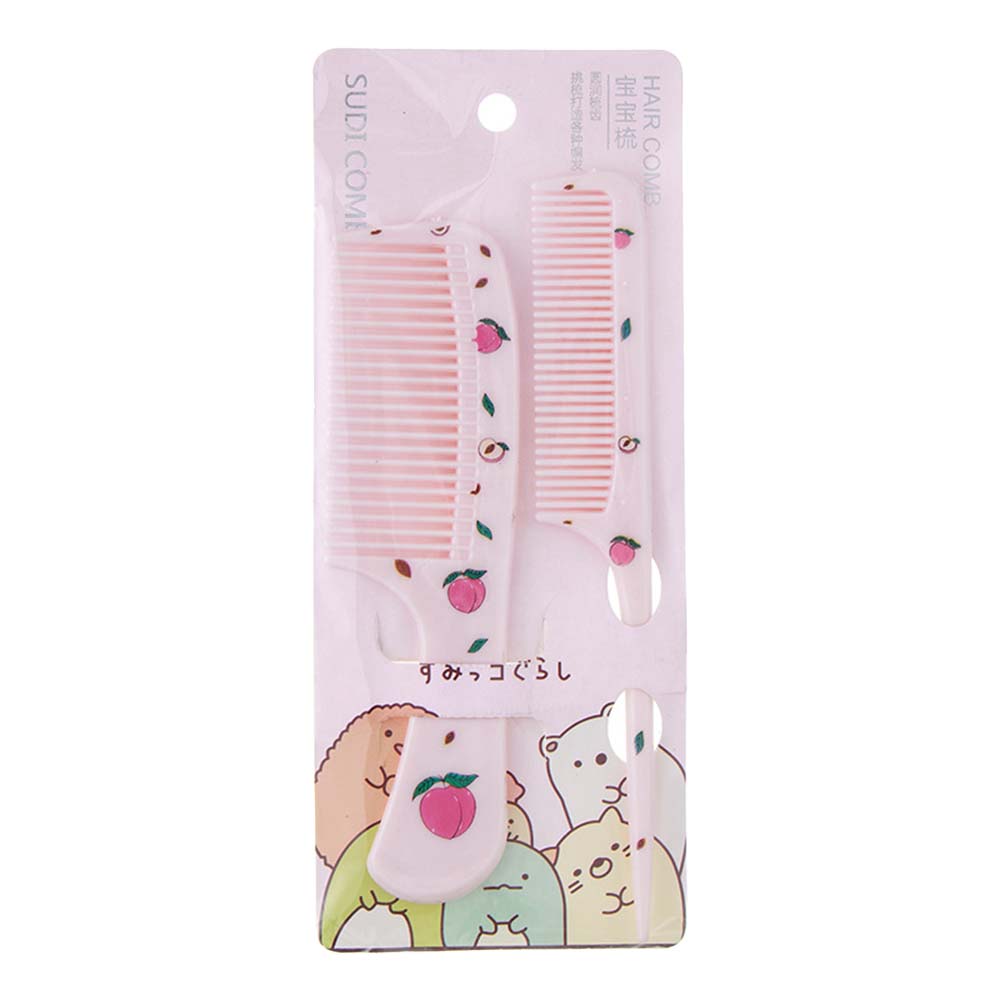 BEAUTYBIGBANG 2Pcs/Set Brush Comb Cute Boy Girl Kids Hair Brush Comb Set Newborn Babies Plastic Anti-static Cartoon Comb Sets