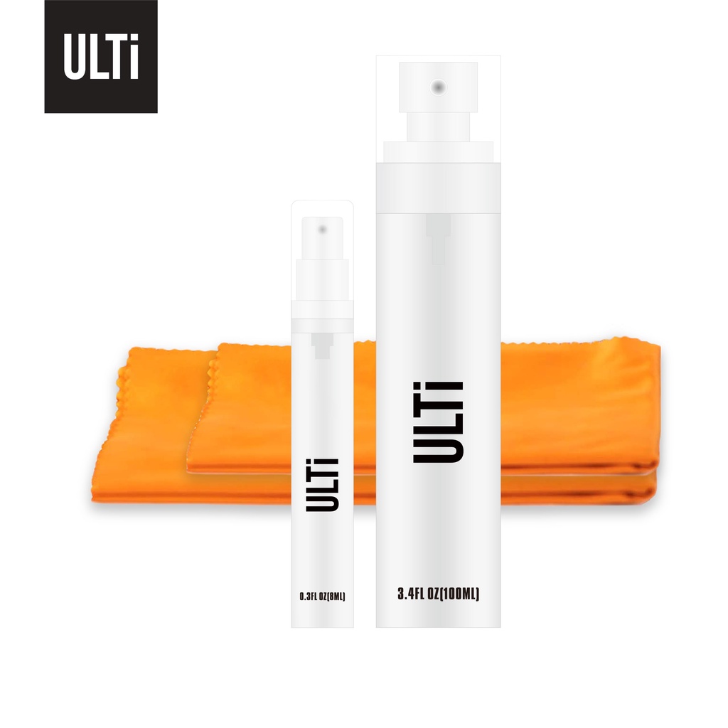 ULTi Screen Cleaner Spray [DUO] for iPhone, iPads, Apple Watch, Eyeglasses, Kindle, Laptop, TV & Computer Monitor Screen