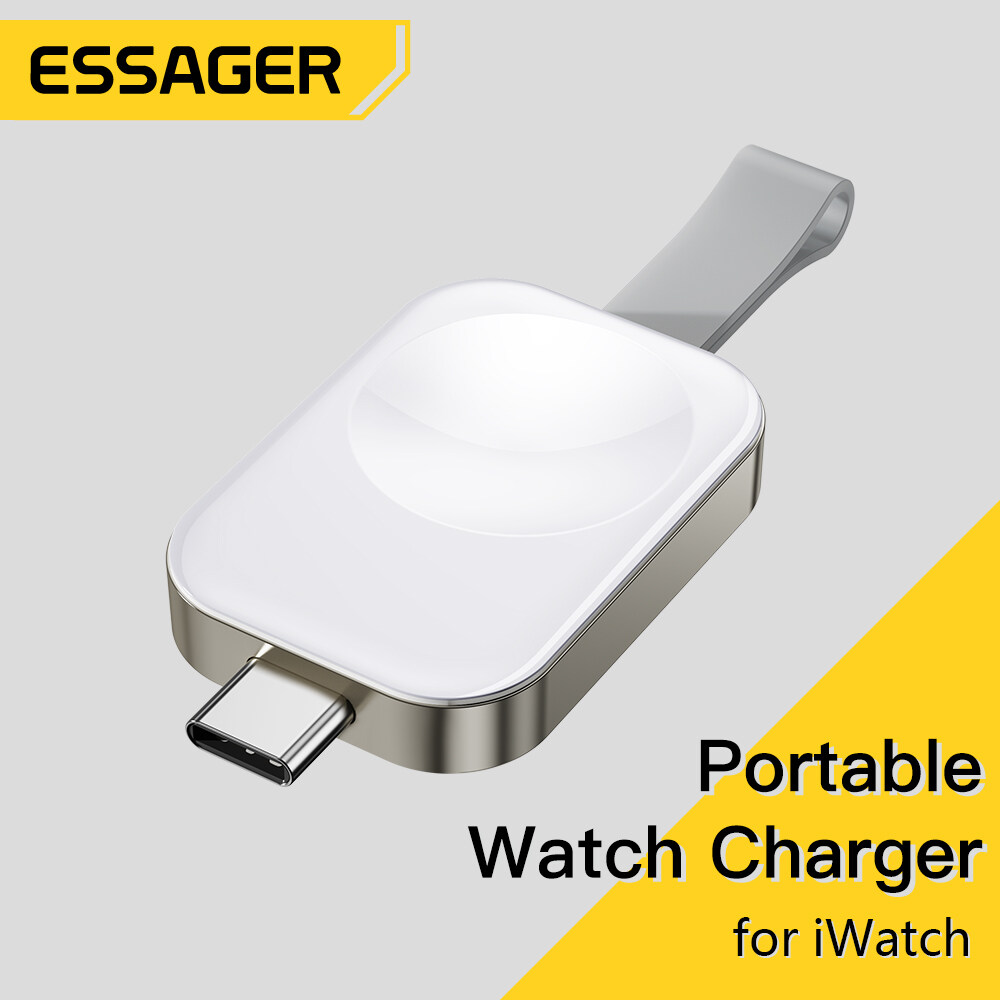 Essager Watch Wireless Charger Type-C USB-A  Lightning Easy to Carry Magnetic Positioning Suitable for iP Watch Wireless Charging
