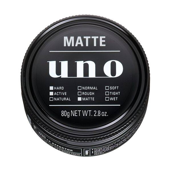 SHISEIDO UNO Matte Effector Hair Styling Wax 80g - For Short Hair - Dry Look Finish - Hair Volumizing