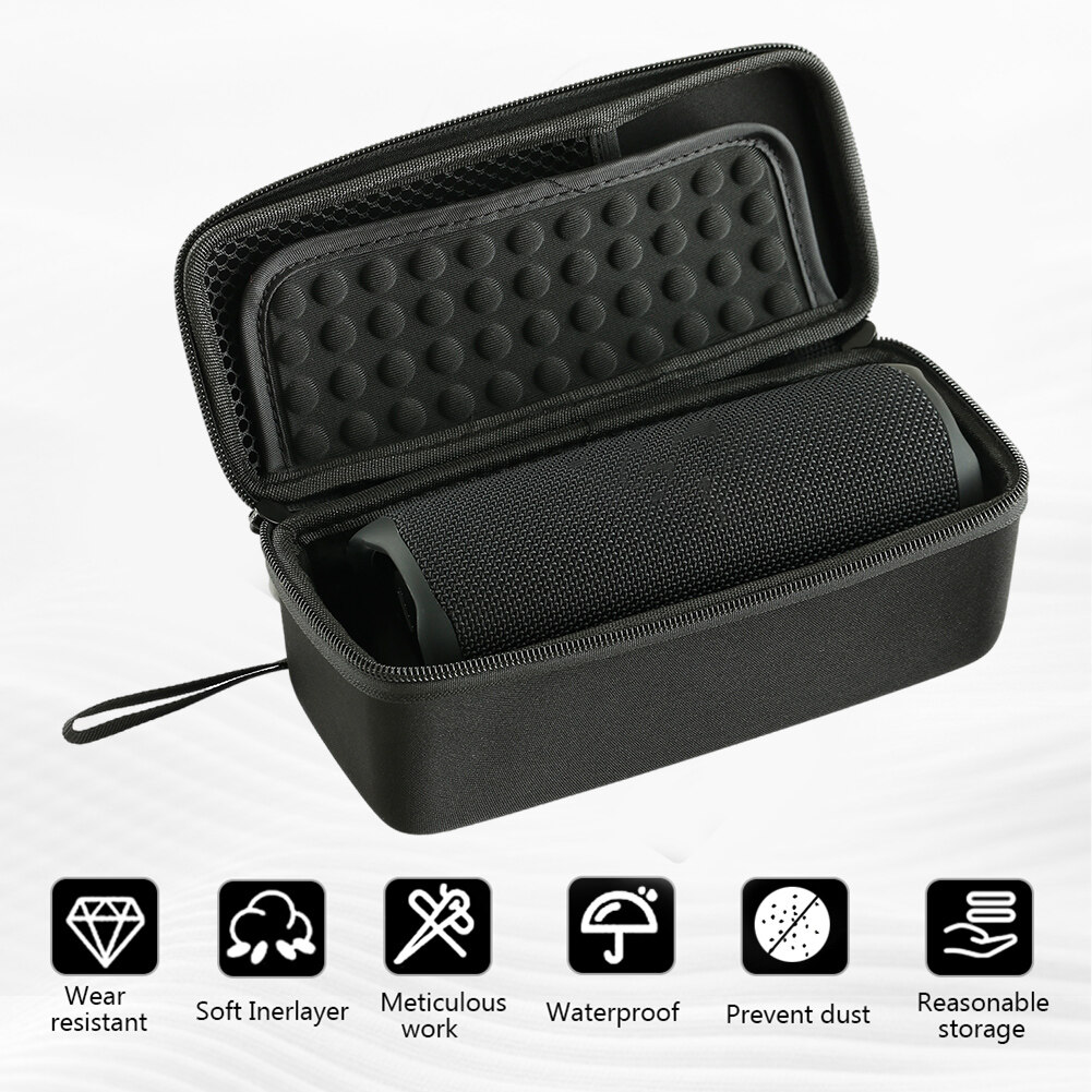 EVA Hard Case for JBL Flip 6 Wireless Bluetooth-compatible Speaker Box Protective Carrying Bag with Handle Portable Storage Cover