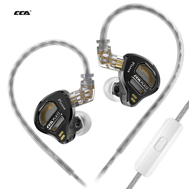 CCA PLA13 Flat-diaphragm Metal Wired Headphone In Ear Monitor Earbuds Earphone HiFi Music Bass Best Sport Orthodynamic Headset