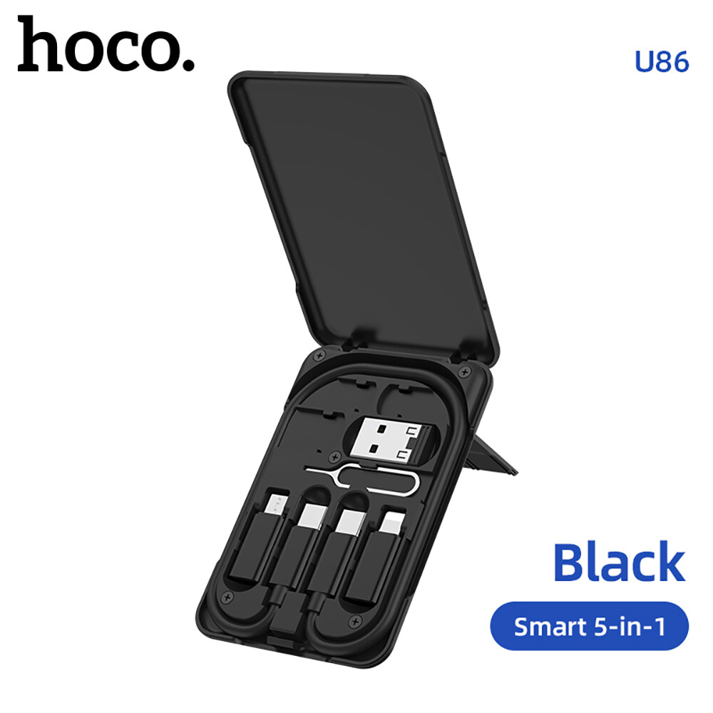 Hoco Original U86 6 In 1 Multifunctional Phone Charge Cable for iPhone 11 XS XSMAX 12 Pro Max XR .Xiaomi Samsung Fast Charge Cable Set