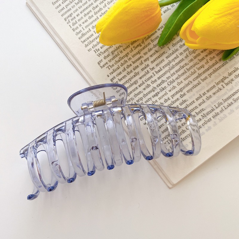 [SG | Large &Tight] 11cm Extra Large PS Plastic Shark Hair Claw for Thick Hair, Super Tight Ponytail Holder Clamp Bath Shower Spring Banana Clip Hair Accessories