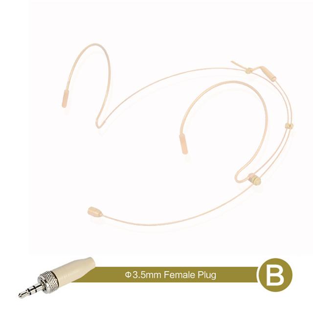 Double Earhook Headset Mic Headworn Microphone 3.5mm XLR Plug Headworn Microphone Portable Instrument Accessories