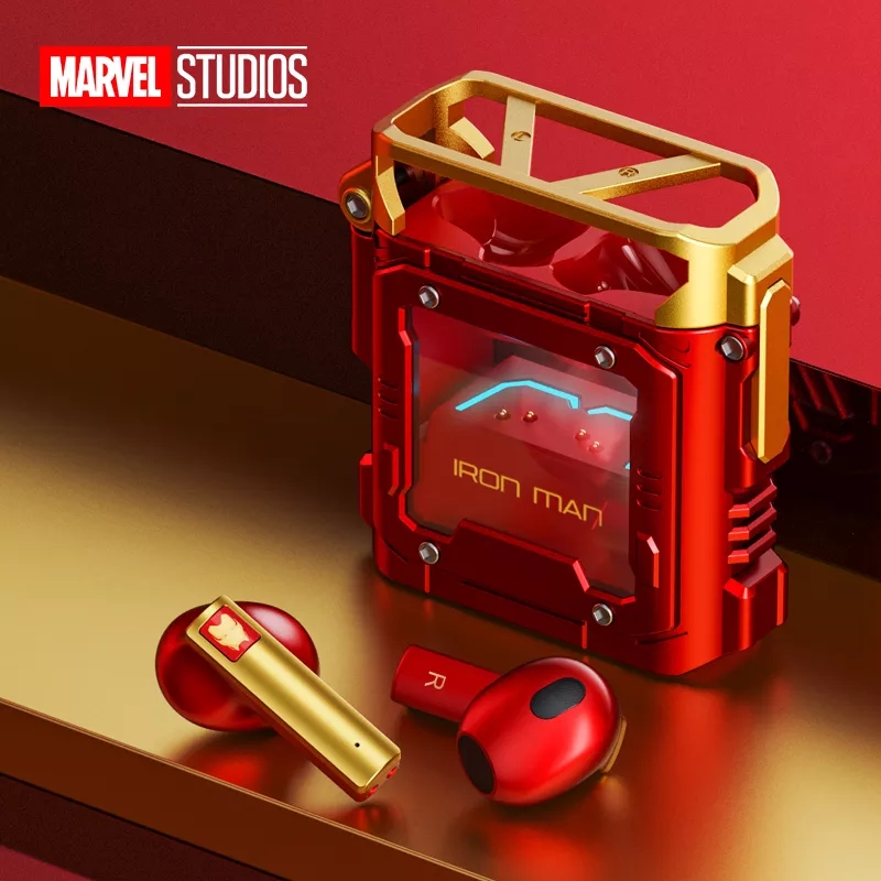 Marvel BTMV08 Bluetooth earbud TWS Wireless Bluetooth 5.3 Noise Reduction Anker Headphones Rotatable Metal Headset HiFi Stereo Sound Gaming Earphones