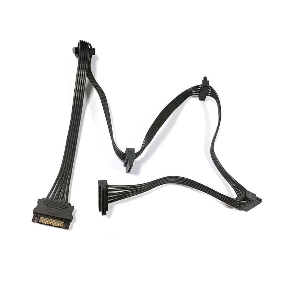 SATA 15 Pin 1 to 5 Hard Drive Power Supply Splitter Cable Cord for PC Sever