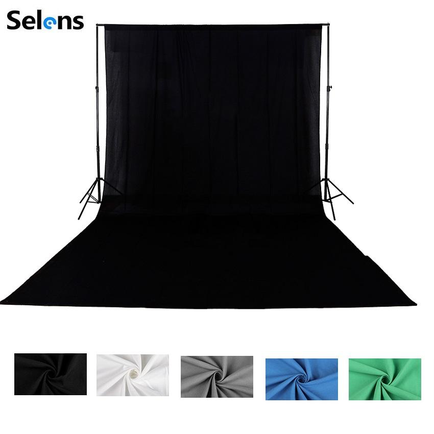 Selens Seamless Cotton Muslin Background Cloth Photography Studio Backdrop Screen (Multi-size, Multi-Colors, Stand isn't included)