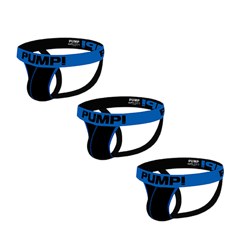 [CMENIN Official Store] PUMP 3Pcs Cotton Plain Low waist Men Underwear Thong Men Jockstraps Fashion Underpants Mens Thongs G strings Pouch PU5106