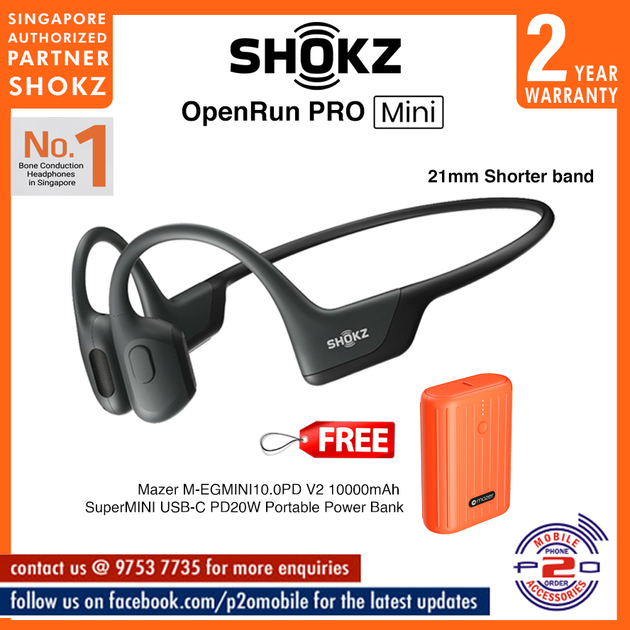 Shokz Openrun PRO MINI Premium Bone Conduction Open-Ear Sport Headphones