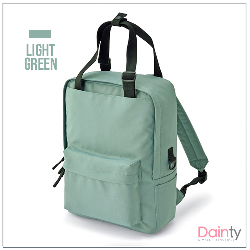 ❤【HOT】Singapore Fast Delivery ❤ Minimalist Adjustable Handles Backpack ❤ Authentic Original Rucksack Laptop School Student Computer Black Green Blue Bag Sling Waterproof Simple Beautiful Japan Plain W