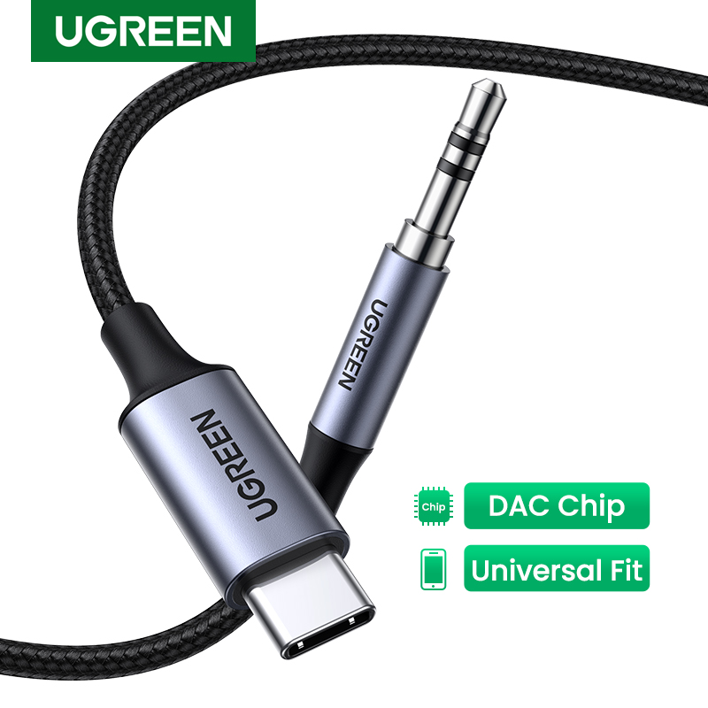 UGREEN USB C to 3.5mm Audio Adapter DAC Chip for ‎Nintendo Switch, iPad pro 2018/SAMSUNG S20+/S21/S22 Ultra/Oneplus 7T Pro/Surface Pro 7/MacBook Pro 2019 Headphone Audio Adapter