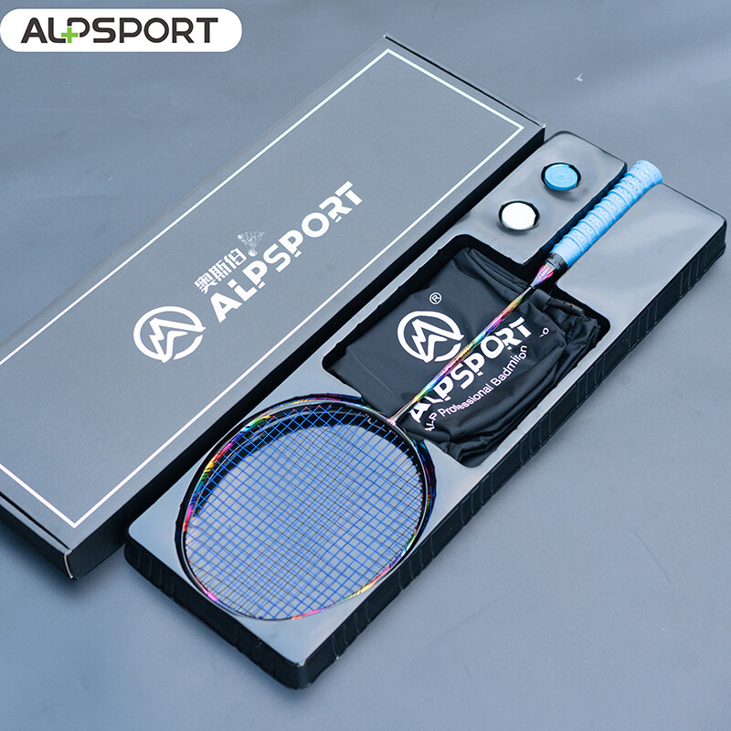ALP XC Dazzle Color 4U Badminton Racket Ultralight 82g 32LBS Twist Racket Secondary Molding Full Carbon Badminton Racket Single Racket