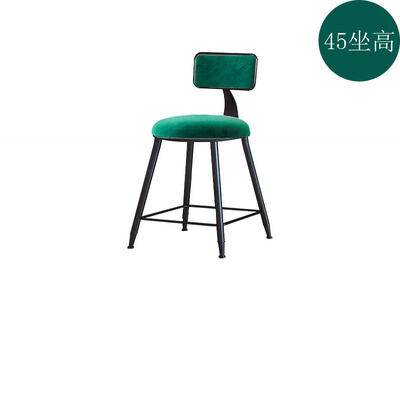 Nordic Light Luxury Ins Bar Chair Simple Home Fashion Bar Chair Backrest High-Leg Front Desk Internet Celebrity Bar Stool