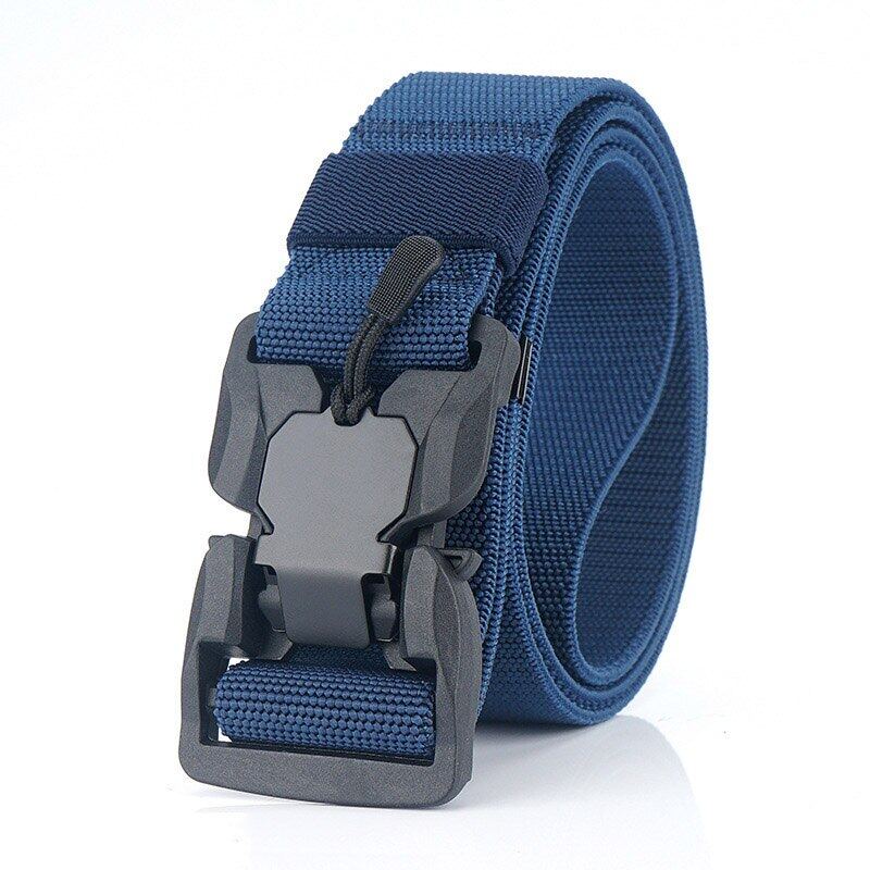 Men's Military Tactical Belt Quick Release Magnetic Buckle Army Outdoor Hunting Multi Function Canvas Nylon Waist Belts Strap