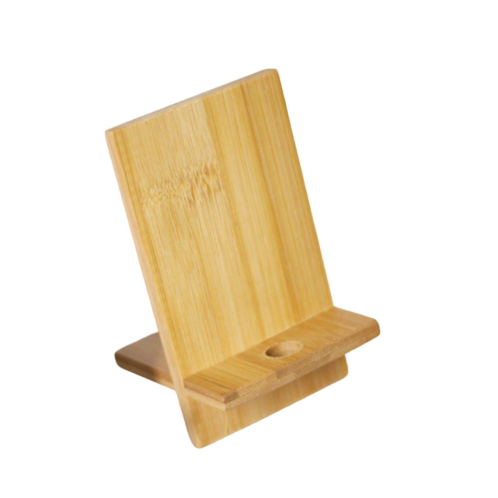 milageto Wooden Mobile Phone Stand Holder with Charging Hole for Office Kitchen