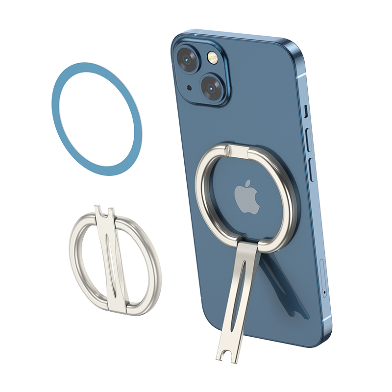 【50%OFF VOUCHER 】KUULAA Magnetic Phone Holder Stand with MagSafe Wireless Charging Phone Grip Stand Removable Magnetic Ring Holder for iPhone 14 13 12 Plus/Pro/Pro Max/Mini Desktop Mobile phone suppor