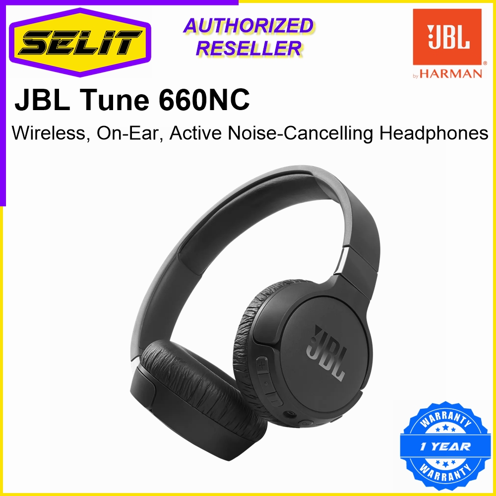 JBL Tune 660NC Wireless, On-Ear, Active Noise-Cancelling Headphones [Selit Trading]