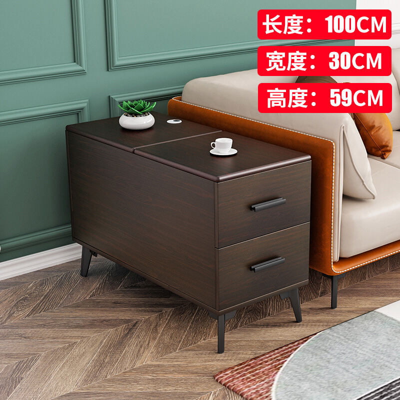 Internet Celebrity Light Luxury Living Room Side Table Ins Coffee Table Bedside Cabinet Long Narrow Cabinet Small Apartment Sofa Table Tea Cabinet One