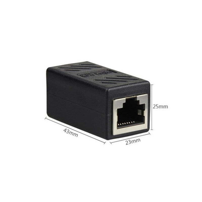 NIEN RJ45 Ethernet Network Cable Female Splitter Adapter Connector Splitter Extender Plug Network Cable Extension Connector Double Head Connector