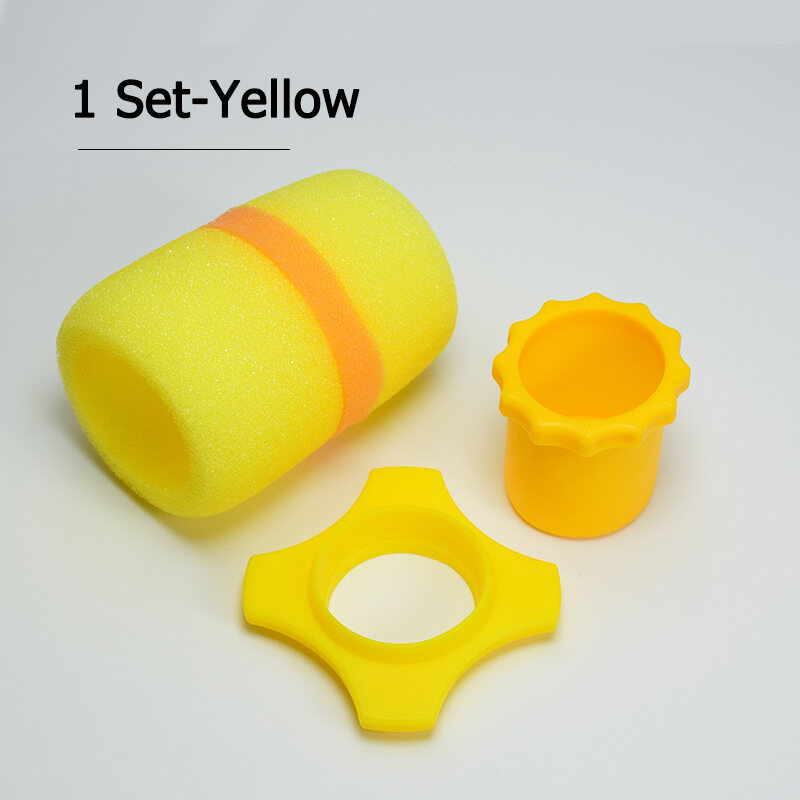 BlueWow Handheld Microphone Windscreen Foam Cover and Anti-Roll Device High-Density Mic Foam Anti-Rolling Mic Protection Silicone Ring Bottom Rod Sleeve Holder Set