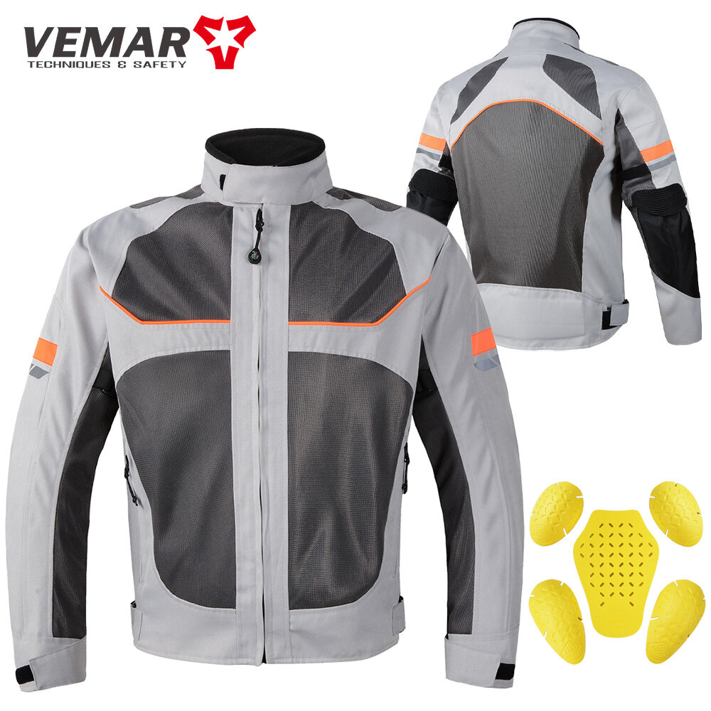 Summer Breathable Waterproof Motocross Jackets Reflective Motorcycle Racing Protective Gear Jacket With Body Armor Guards