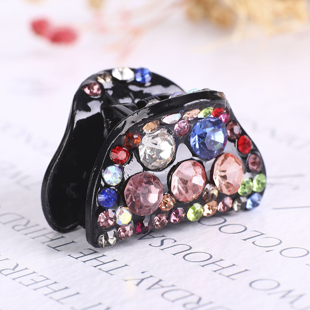 1pc Korean Fashion Small Hair Clip Simple Small Fresh Retro Rhinestone Hairpin Hair Accessories