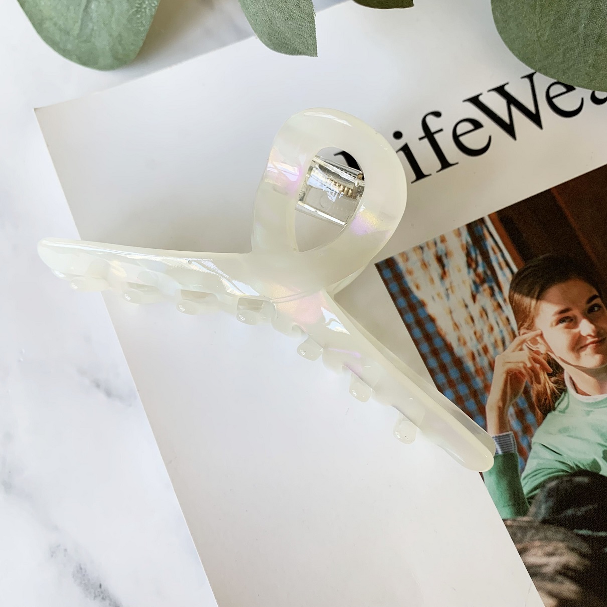 [SG | Premium & Tight] 10.5cm Super Smooth Acetate Fiber Big Hair Claw Hair Clip, Beautiful Hair Grip hair accessories for women Dress Up