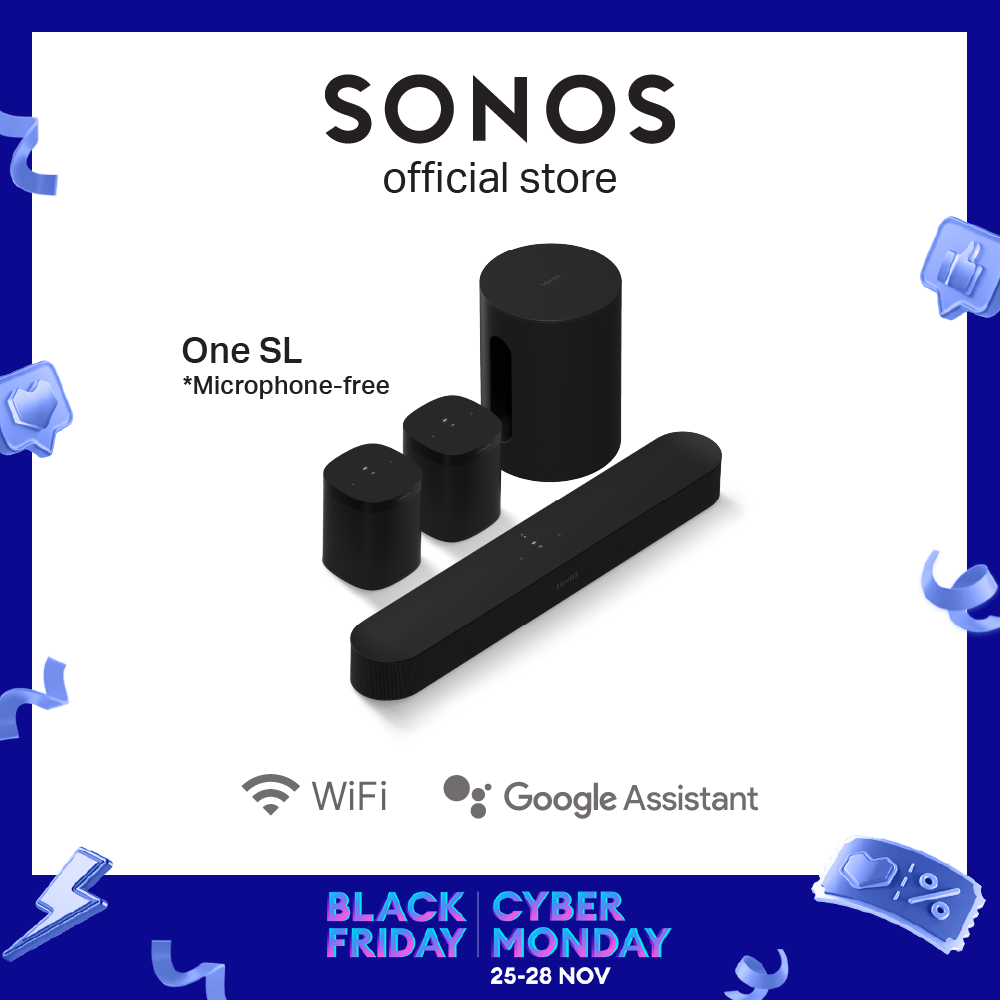 [New] Sonos 5.1 Beam Gen 2 Set with Sub Mini And One SL - Wireless Home Theater System for TV [Deliver White in Early Dec]