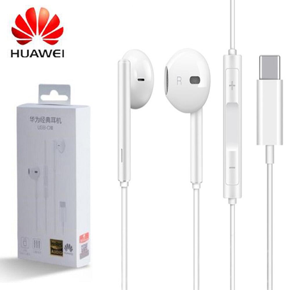 Huawei CM33 Type C Earphone Wired In-ear Handsfree Headset with Mic Original Headphone for Huawei P20 P30 Pro Mate 10 20 30 Pro RS Nova 9 S20 Ultra Compatible for Xiaomi Oppo Vivo Samsung