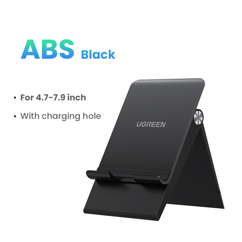 UGREEN Tablet Stand Holder Foldable Desktop Stand Protable Holder Adjustable Charging Dock Compatible for Phones, iPad, iPad Pro 11 Inch, iPad Mini 5 4 3 2, iPad Air, Nintendo Switch