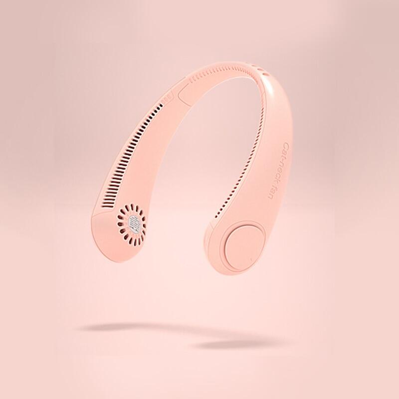 Bladeless Fan Hanging Neck Fan Mini Portable Bladeless Neck Fan Rechargeable Air Cooler Cooling Fan Wearable Neckband Leafless Hanging Sports Fans