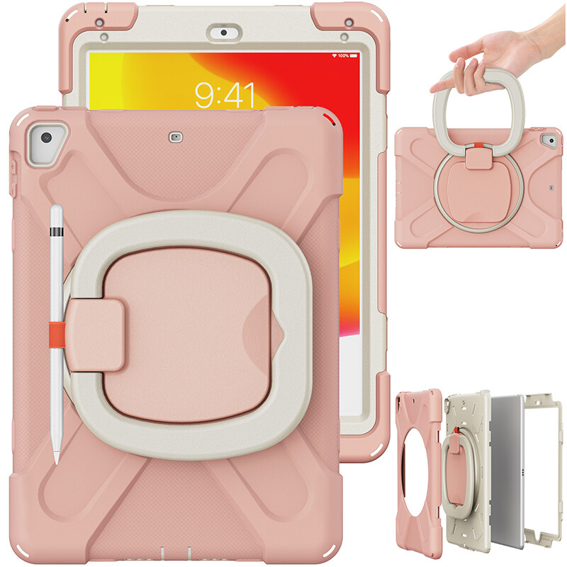 Shockproof Case for iPad Air 2 Pro 9.7 inch 2017 2018 iPad 6 Silicone Rotary Stand Cover iPad 5 Holder