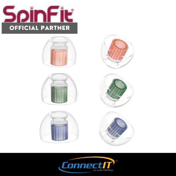 Spinfit W1 Softer Silicone Ear tips, W(wave)-shaped design (3 sizes) (S,M,L)