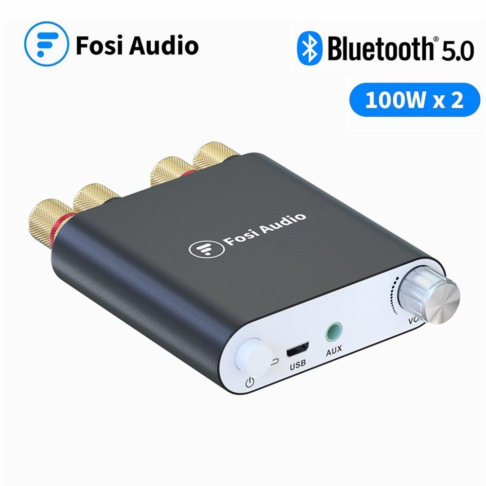 Fosi Audio ZK1002D 100W x2 Bluetooth Power Amplifier Mini Wireless Stereo Receiver 2 Channel HiFi Digital Power Amp