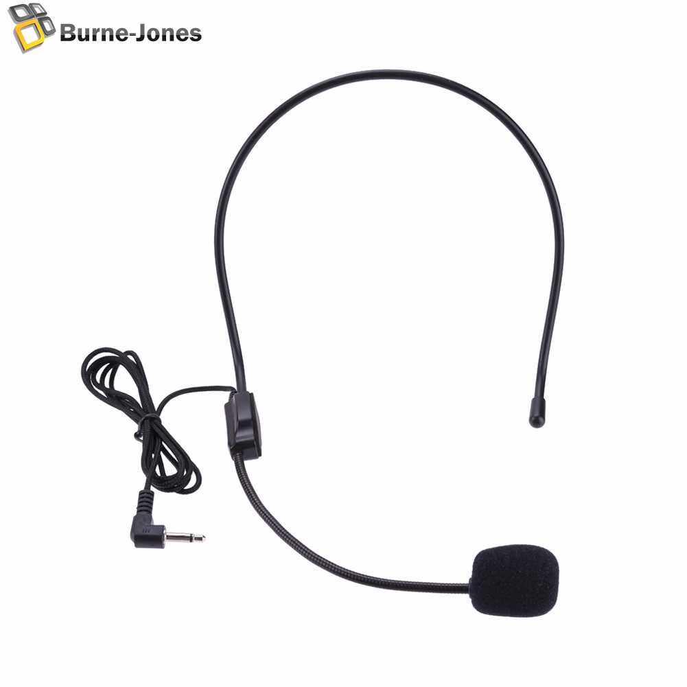 3.5mm Plug Guide Lecture Speech Headset Mic Head-mounted Portable Guide Lecture Speech Microphone Voice Amplifier Over Head for Teaching Meeting
