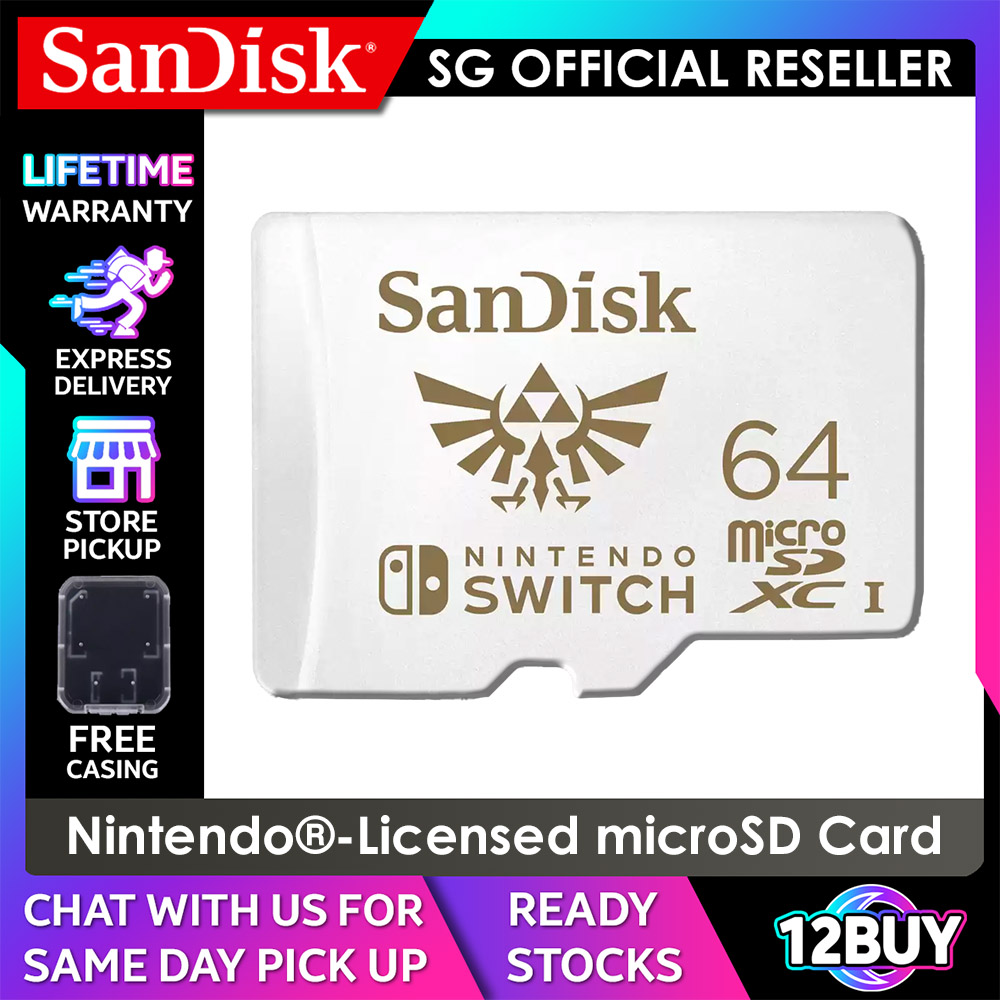 SanDisk Nintendo Switch microSD Card 4k U3 V30 UHS-I C10 100MB/s Read Speed 90MB/s Write Speed 64GB 128GB 256GB 512GB QXAT QXAO 12BUY.MEMORY