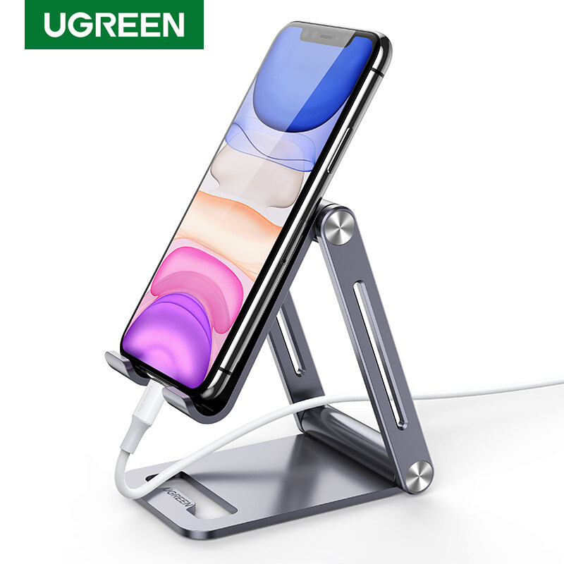 UGREEN 45 Degree Multi-Angle Adjustable Mobile Phone Stand Holder for SAMSUNG, Apple iPhone, Xiaomi, LG, Huawei, ASUS, VIVO, OPPO