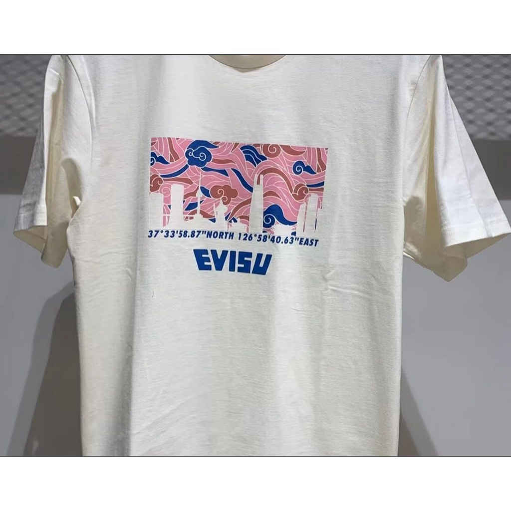 EVISU Cloud Print Loose Fit T shirt