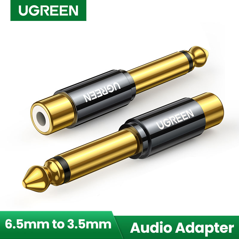 UGREEN 1pc 6.35MM to RCA Audio Adapter 6.5MM to RCA Converter