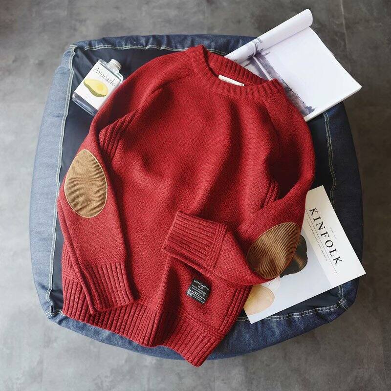 Autumn and Winter round Neck Sweater Men's Loose Korean Style Trendy Fat plus Size Sweater Japanese Style Coat Sweater
